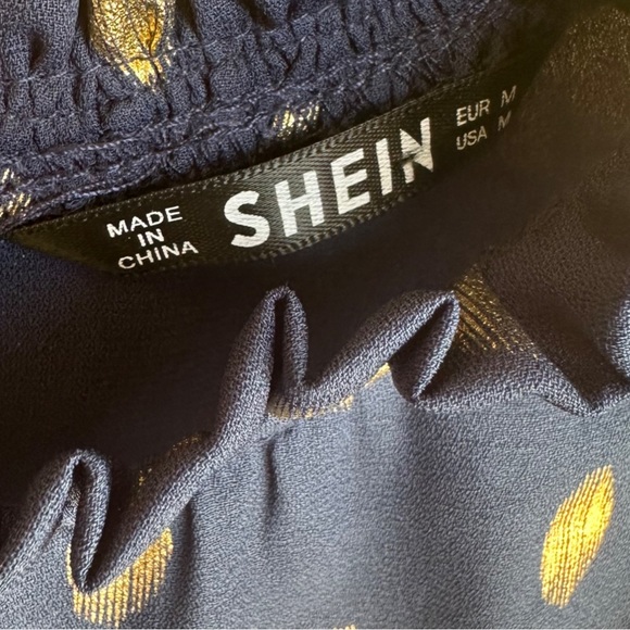 Gold Leaf Mock Neck Blouse - Picture 7 of 7